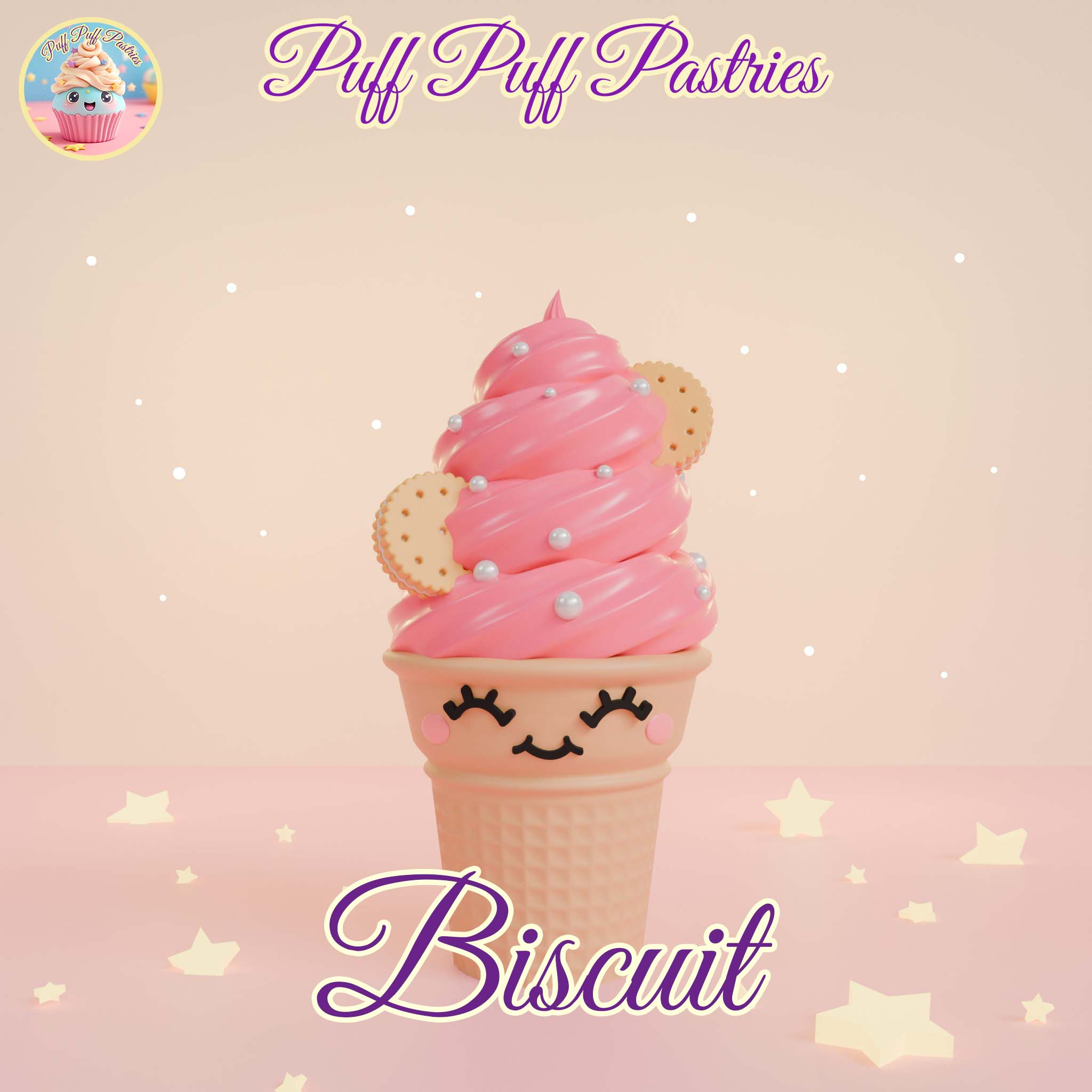 Kawaii Ice cream Biscuit